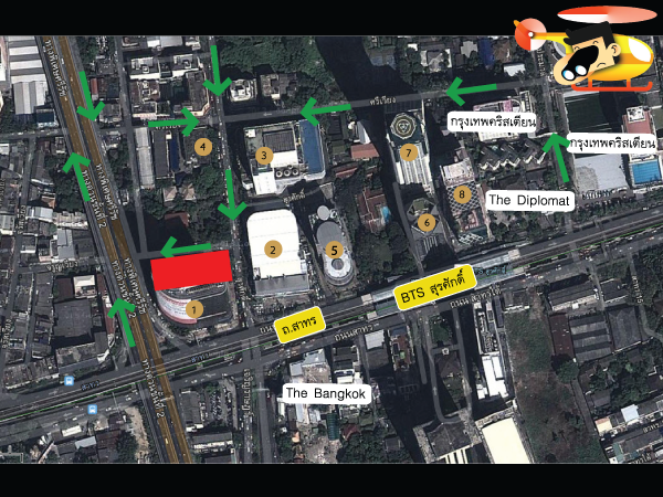 แผนที่และตำแหน่งที่ตั้งโครงการคอนโด Noble Revo Silom (โนเบิล รีโว สีลม) 