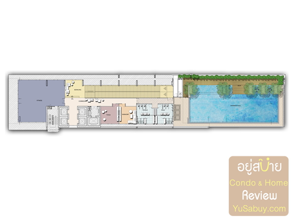 Floor Plan โครงการ Urbano Absolute สาทร-ตากสิน ชั้น 40 (ชั้น Facilities)